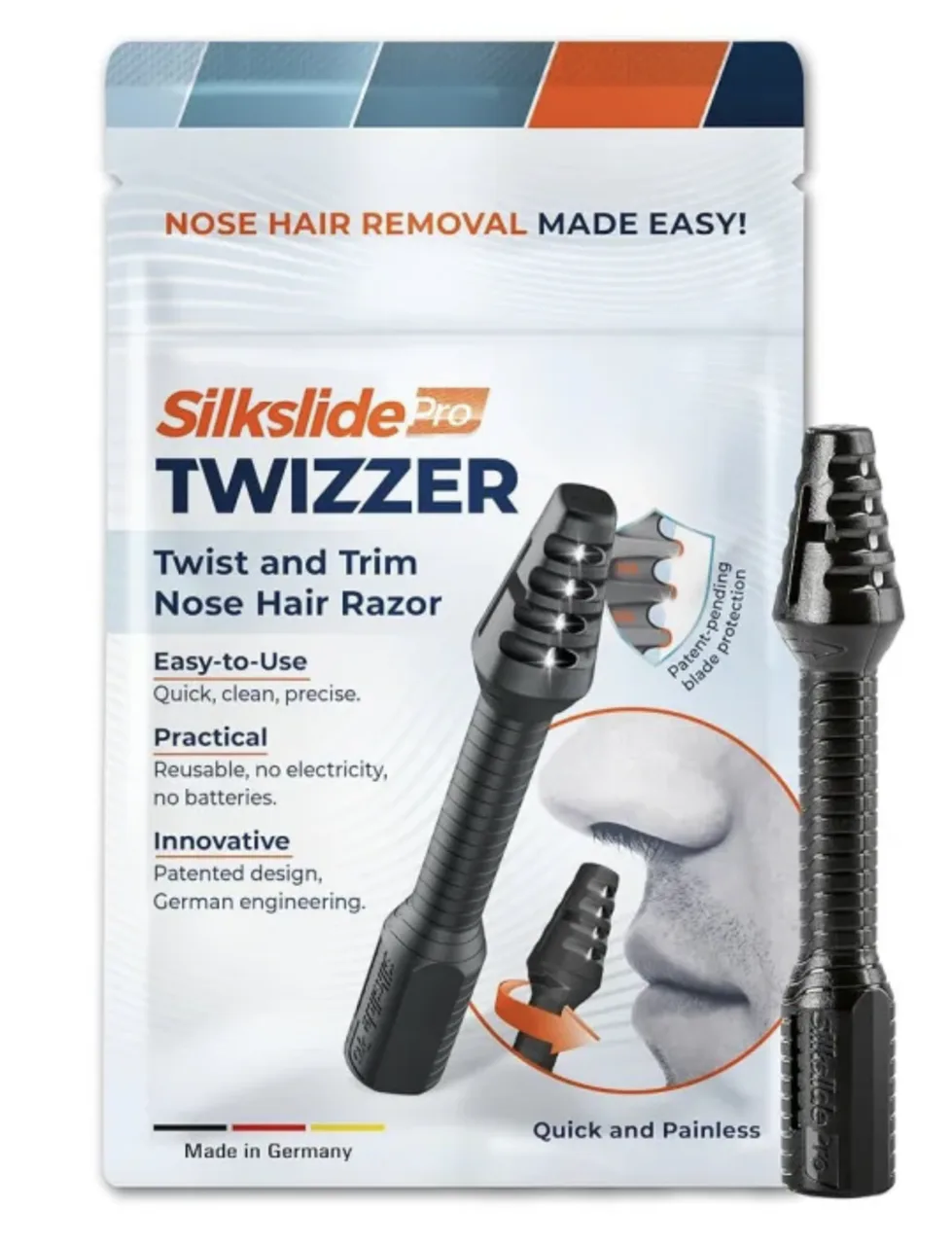 SILKSLIDE Pro TWIZZER – Twist & Trim aparat de tuns părul din nas