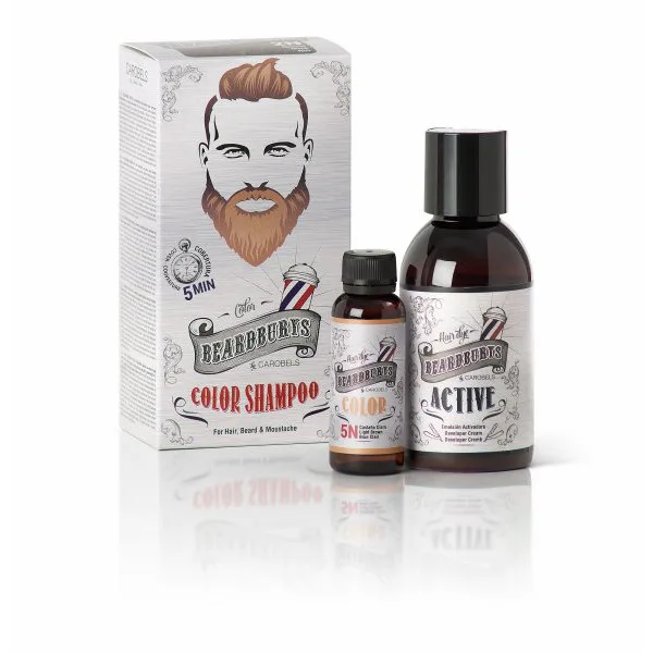 Beardburys șampon colorant pentru păr și barbă - maro deschis