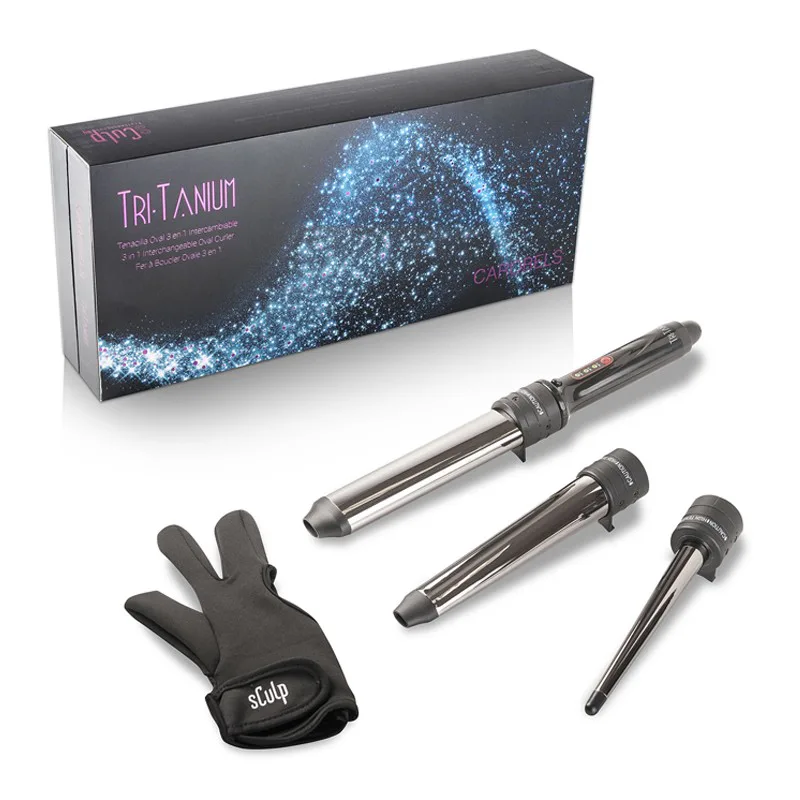 Fier de ondulat SCULPBY TriTanium - 3in1