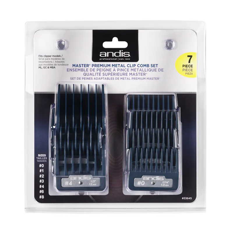 Set de piepteni din plastic Andis Master Premium Metal Clip - Imagine 1