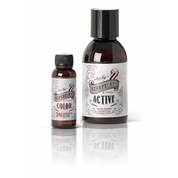 Beardburys șampon de colorat pentru păr și barbă - maro închis - Imagine 2
