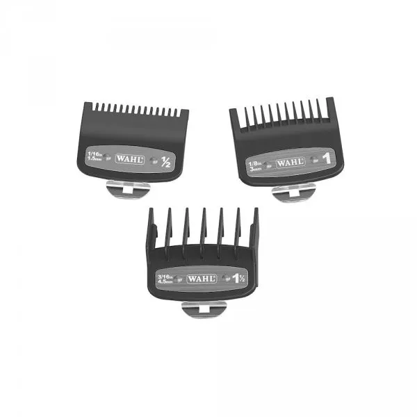 Piepteni profesionale pentru barberi WAHL 1,5mm, 3mm și 4,5mm - Imagine 1