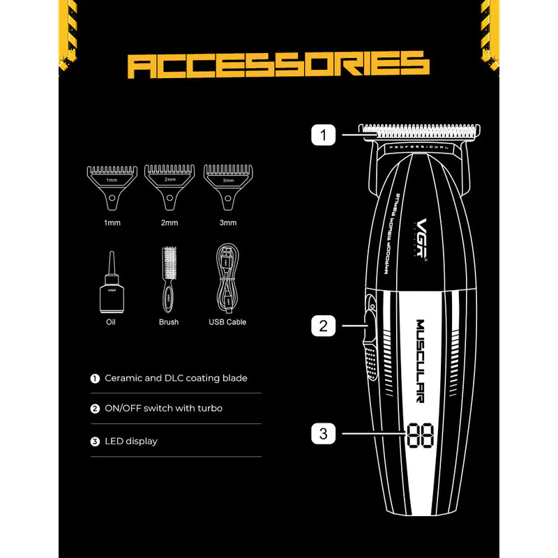 Trimmer VGR VOYAGER V-285T Muscular Series - Imagine 6