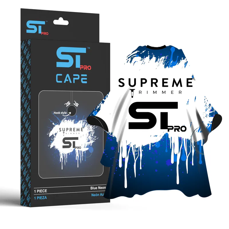 Pelerină de frizerie STpro Blue Neon - Imagine 1