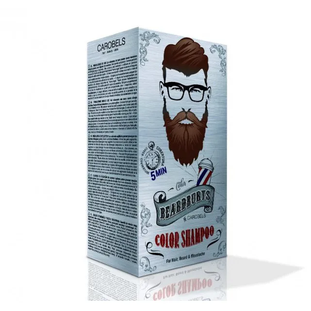 Beardburys șampon de colorat pentru păr și barbă - maro închis - Imagine 3