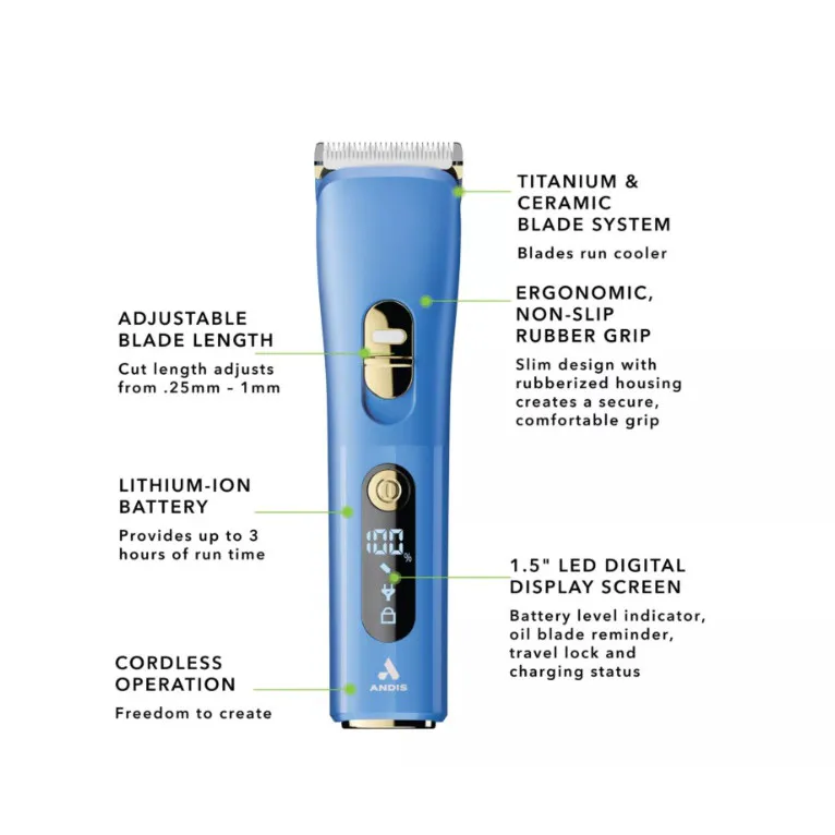 ANDIS enVISION model CLC-5 - Albastru - Imagine 4