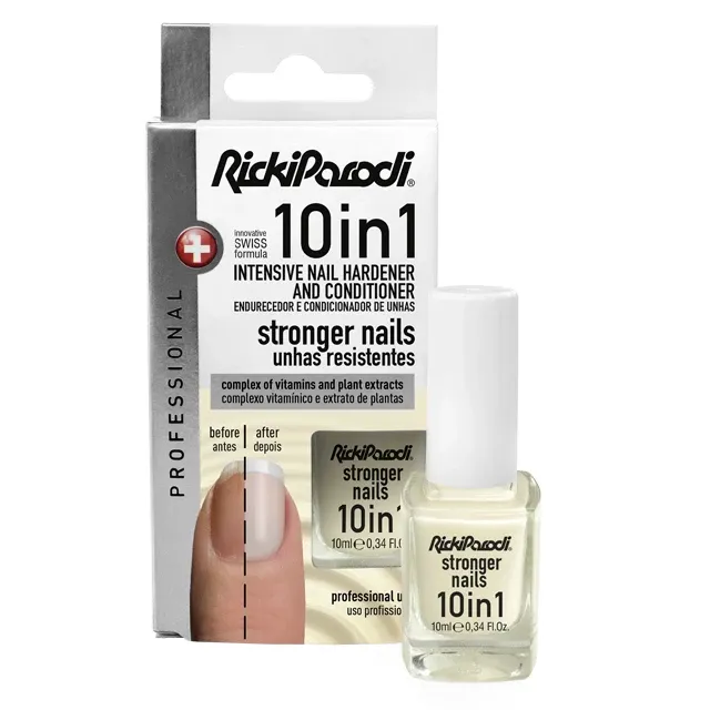 Lac de tratament pentru unghii RICKI PARODI 10 in1 Milky White - Imagine 1