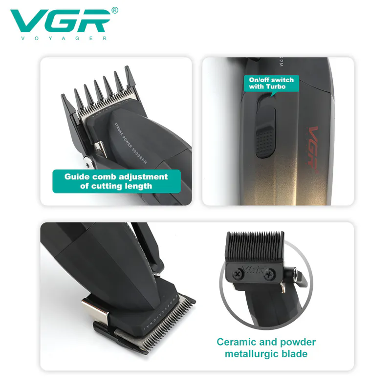 Mașină de tuns VGR VOYAGER V-003C Salon Series - auriu - Imagine 3