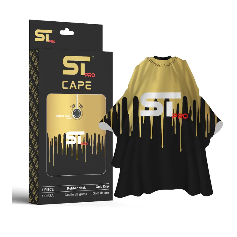 Pelerină de frizerie STpro Gold Drip - Imagine 1