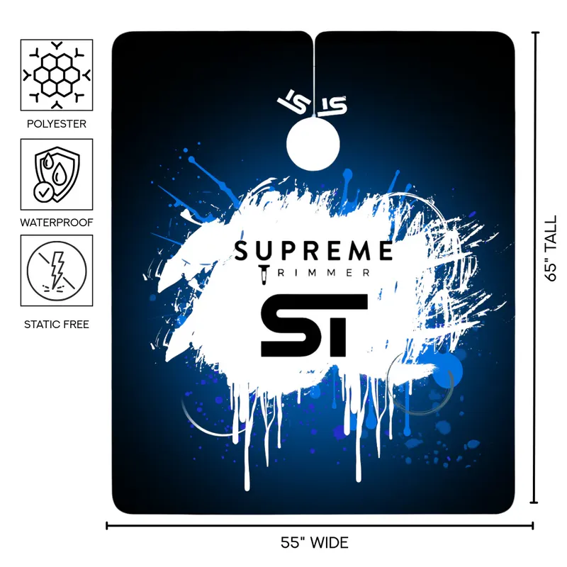Pelerină de frizerie STpro Blue Neon - Imagine 2