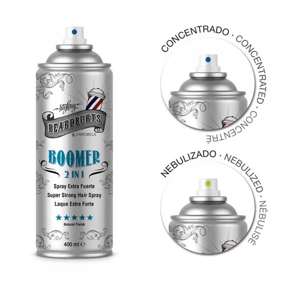 Spray de fixare pentru păr Beardburys Boomer 2 în 1, 400 ml. - Imagine 2
