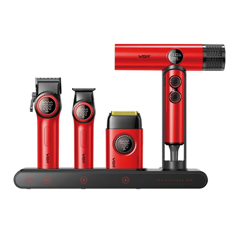 Set de tuns VGR VOYAGER Stepless Pro 4in1 - roșu - Imagine 1