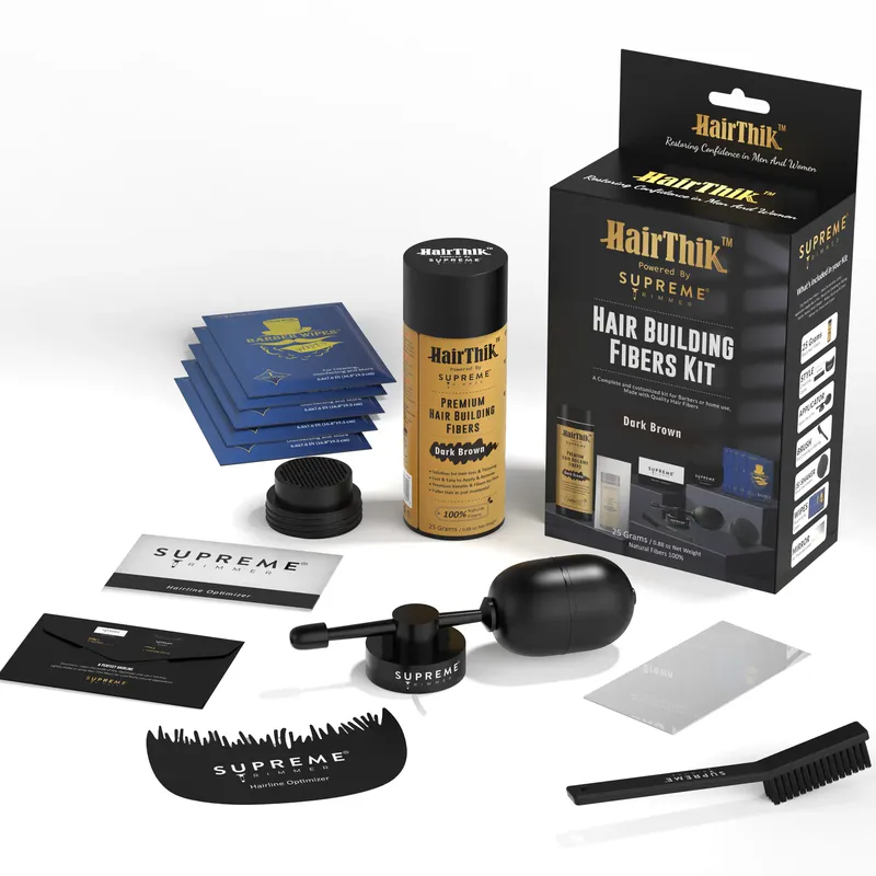 Fibre de păr cu aplicator STpro Hair Thik pentru îngroșarea părului - Imagine 1