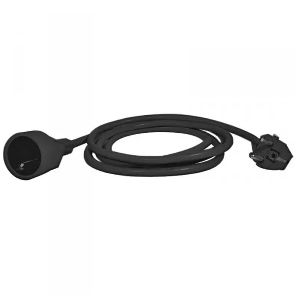 Prelungitor - negru (3 m) - Imagine 1