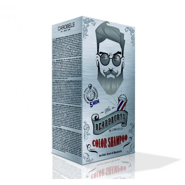 Beardburys șampon de colorat pentru păr și barbă – gri - Imagine 3