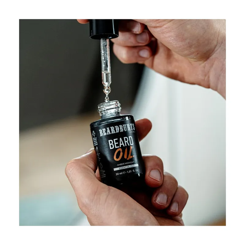 Ulei pentru barbă BEARDBURYS Amber Midnight - 30 ml. - Imagine 2
