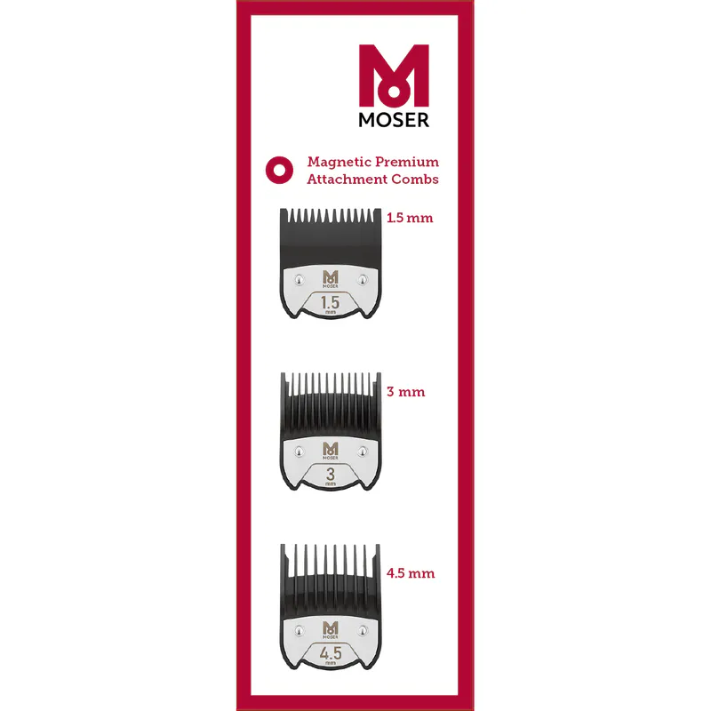 Piepteni magnetici premium MOSER 1,5 mm, 3 mm și 4,5 mm - Imagine 2
