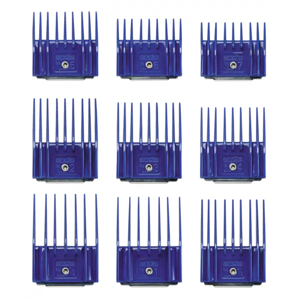 Set de piepteni din plastic Andis cu clips metalic - set I (1,5-14 mm) - Imagine 3